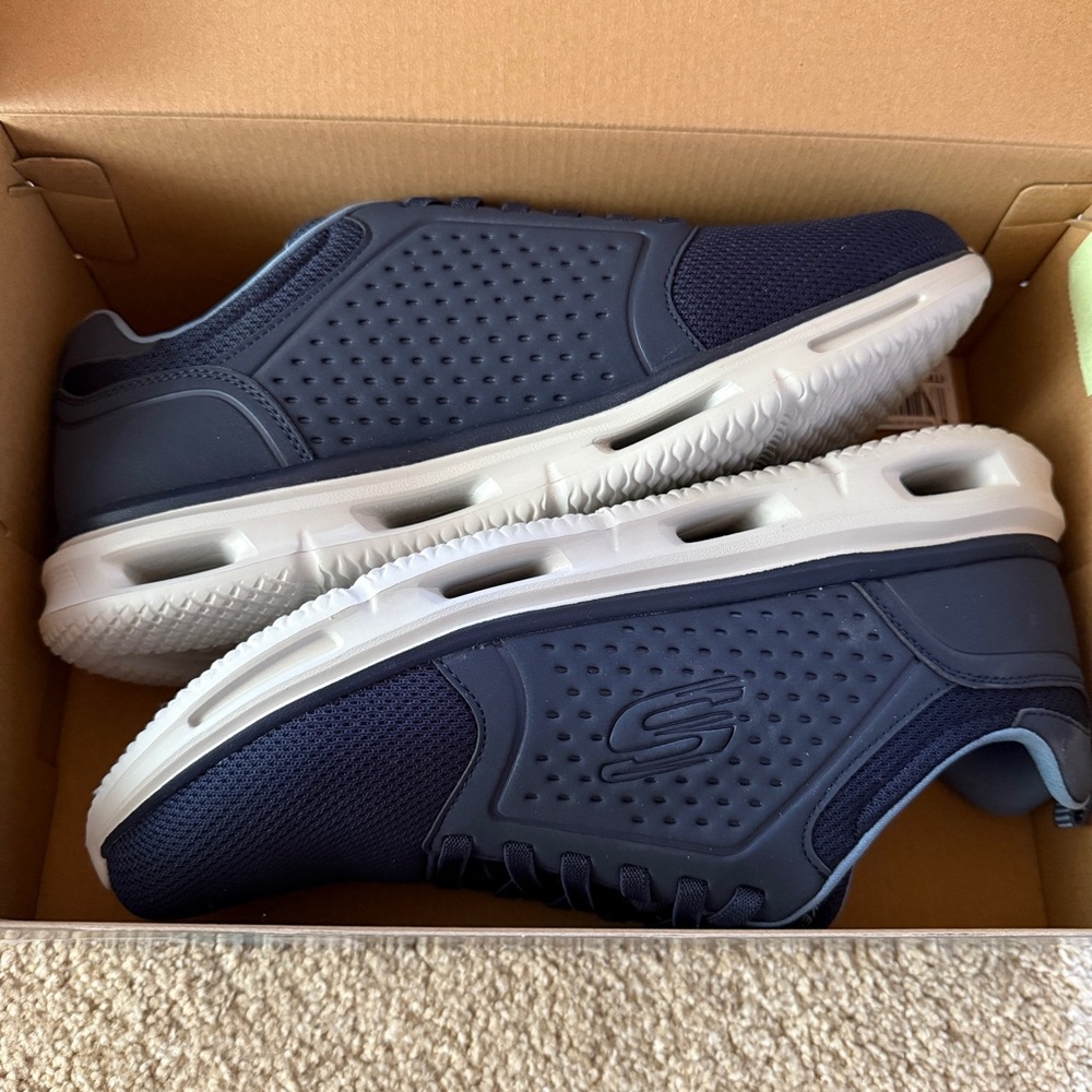 Men's Skechers Glide Lite Pacer Walking Running Shoes, Navy, Size 12